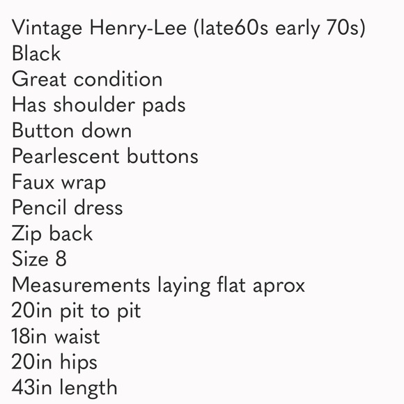 Vintage 60s 70s dress Union label sz M/L Henry Lee blazer black VTG 1970s retro - Picture 16 of 16